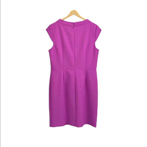 Ann Taylor Like New! Classic Dress Rayon Mix Lovely Spring Purple Women’s Sz 12 - Picture 4 of 4
